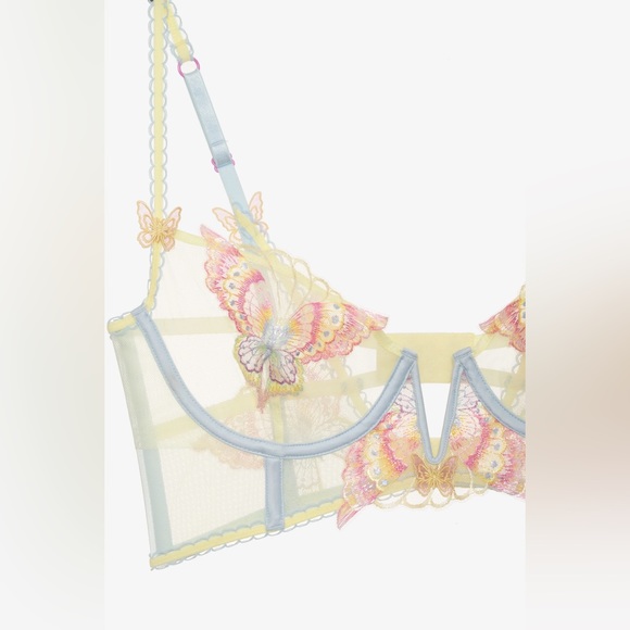 Pastel Papillon Longline Bra NWT - Picture 3 of 9